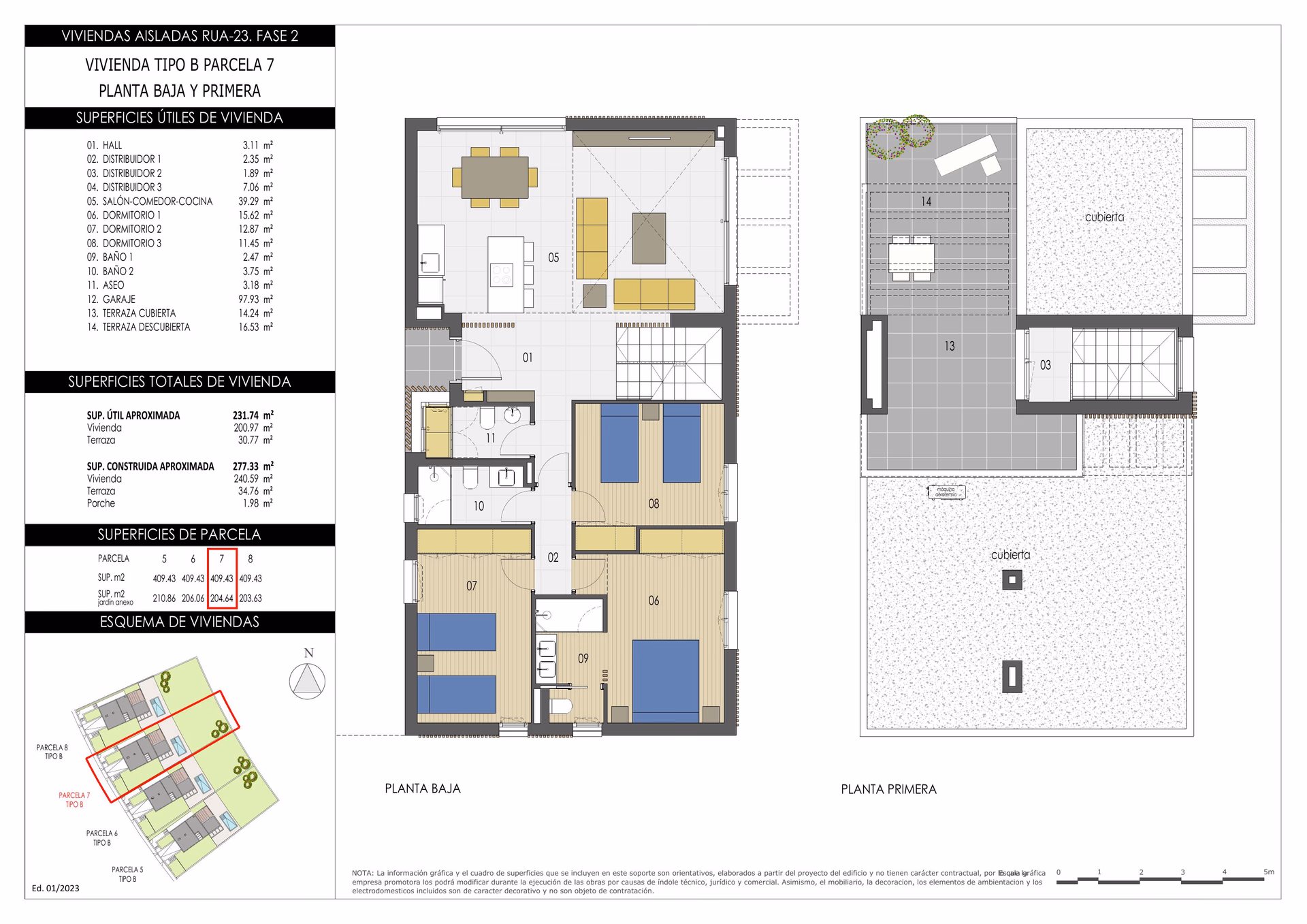 Floor plan of 3-bedroom villa with layout and room distribution in Finestrat