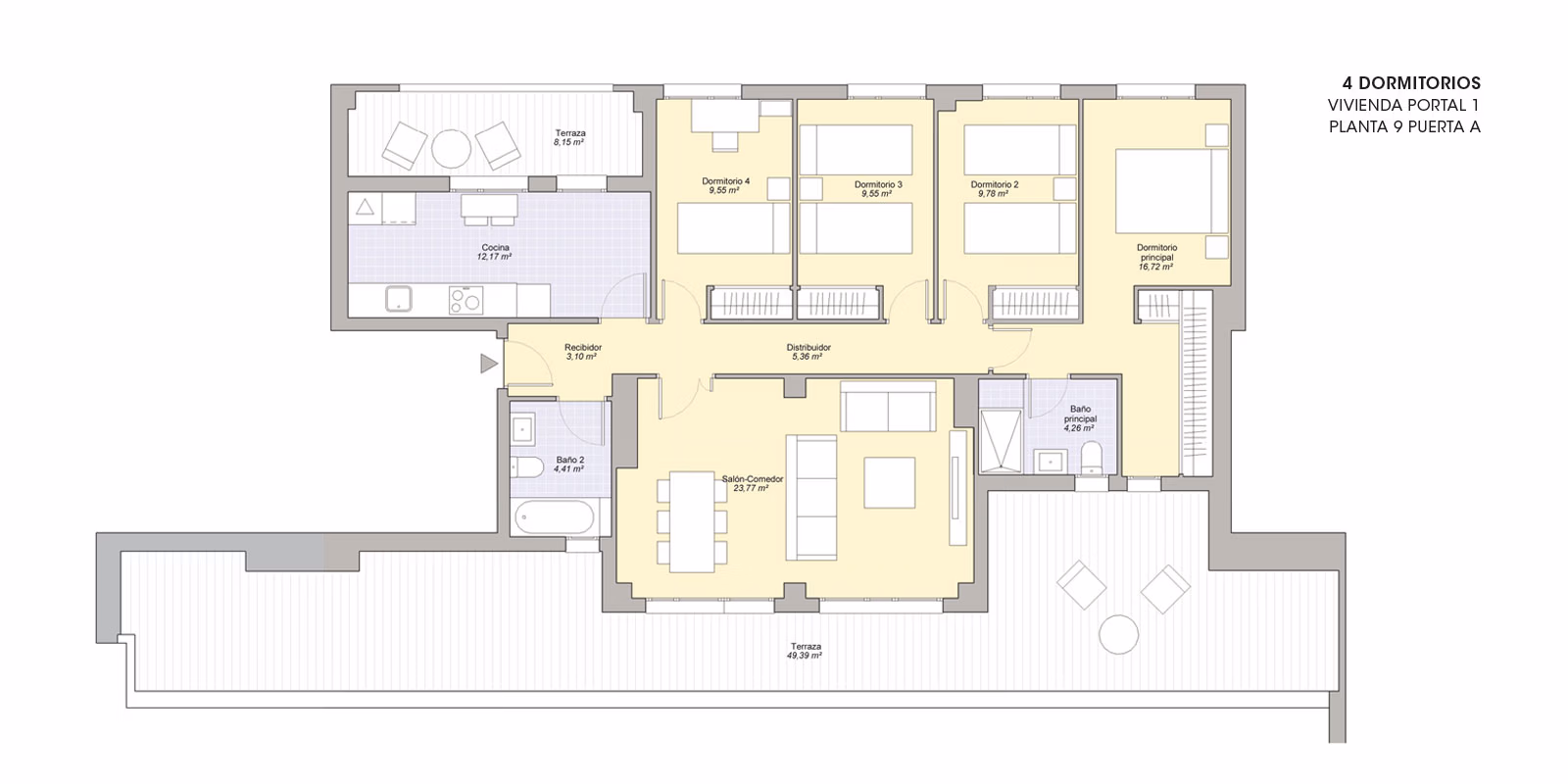 Апартаменты рядом с морем, 3 спальни в Плайя-де-Сан-Хуан · 109 m² - 17