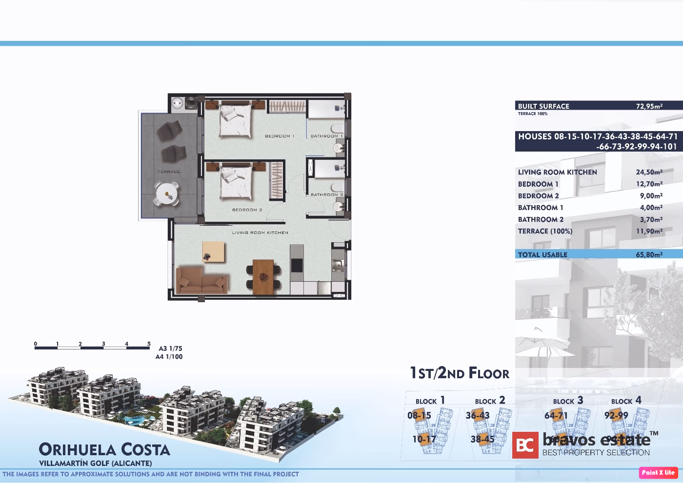Апартаменты с 2 спальнями в Villamartín, 85 м² - 11