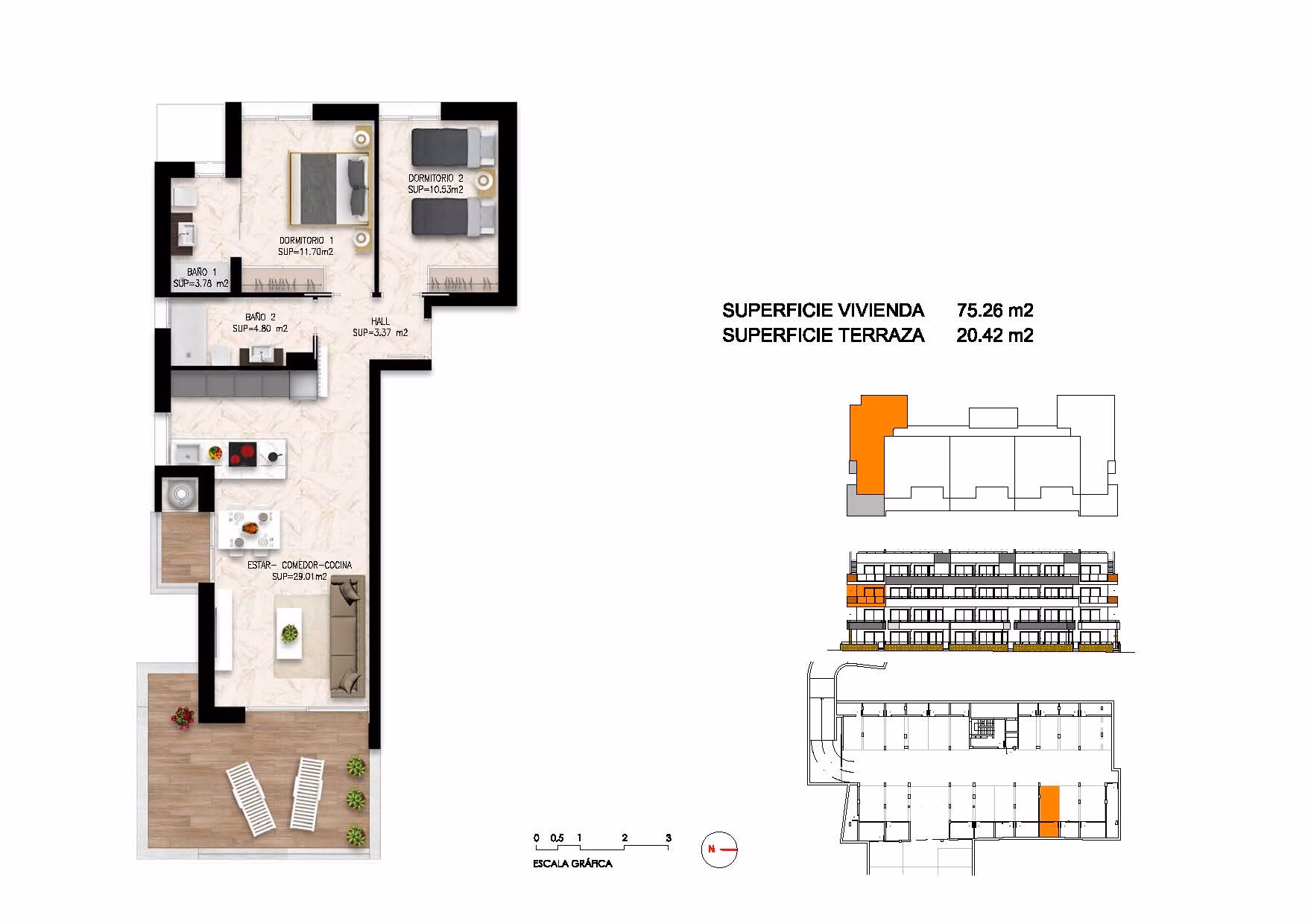 Апартаменты с 2 спальнями в Orihuela Costa, Villamartín - 25