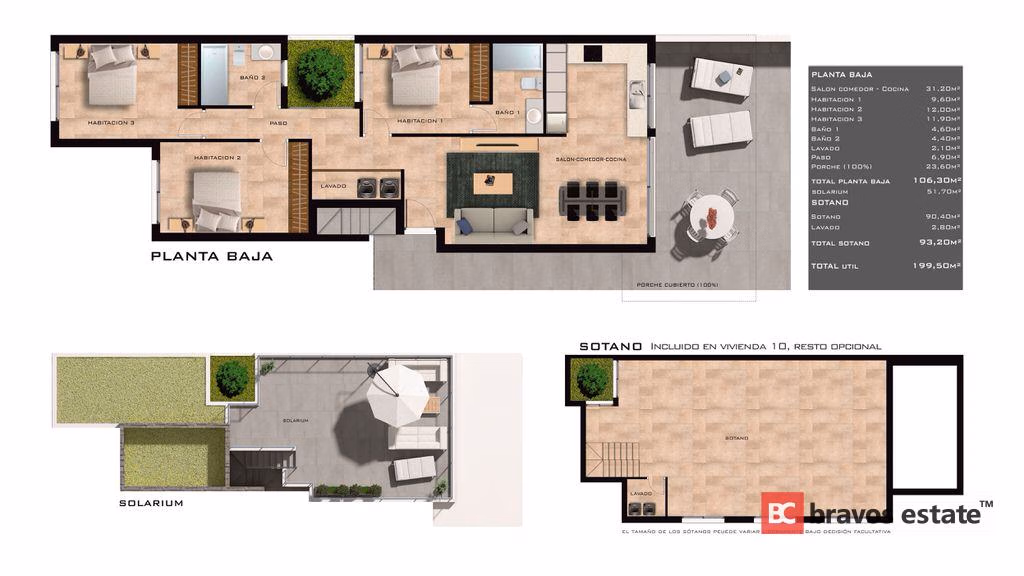 Новая вилла, 3 спальни в Вильямартине · 108 m² - 3