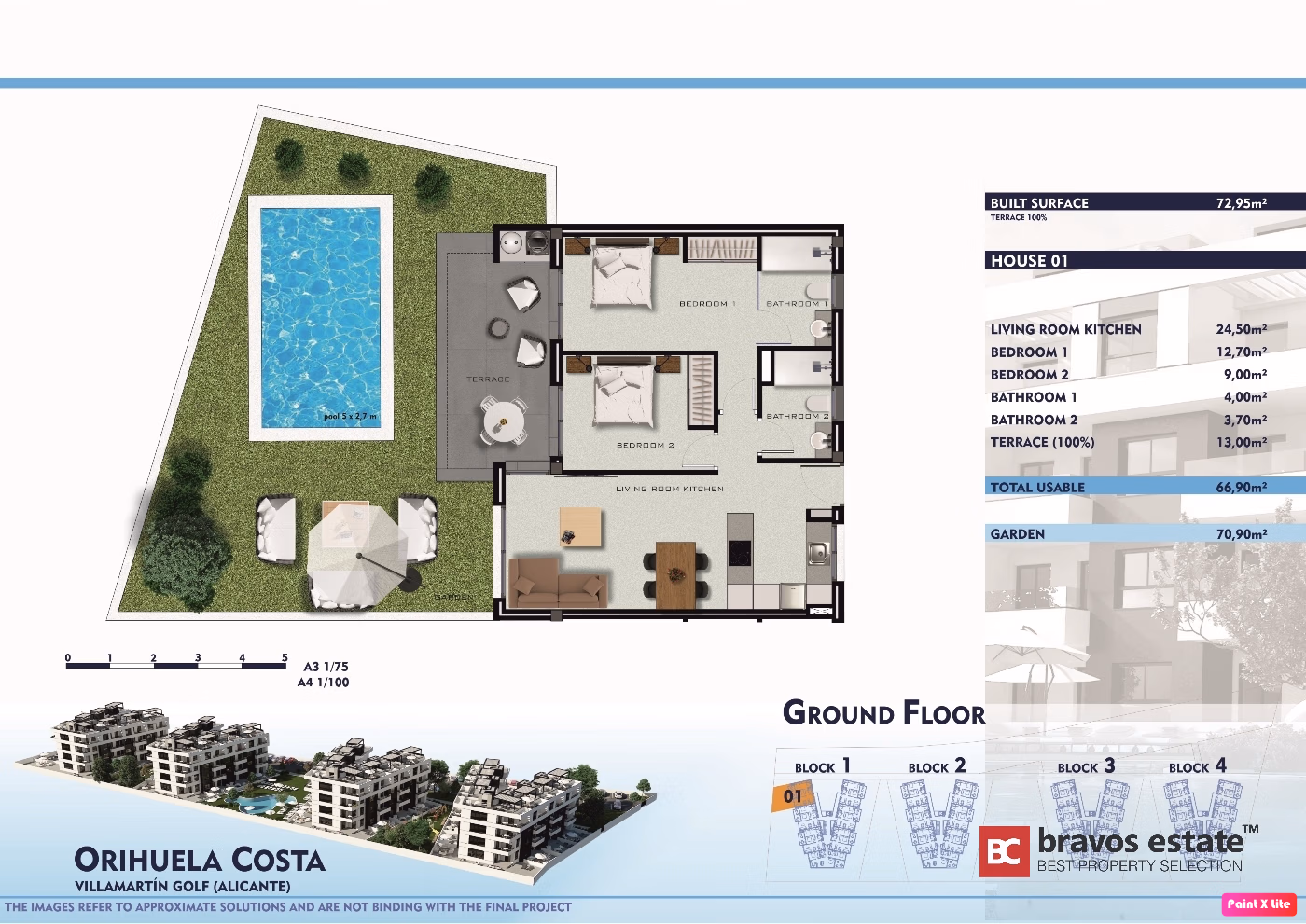 Апартаменты с 2 спальнями в Villamartín, 85 м² - 12