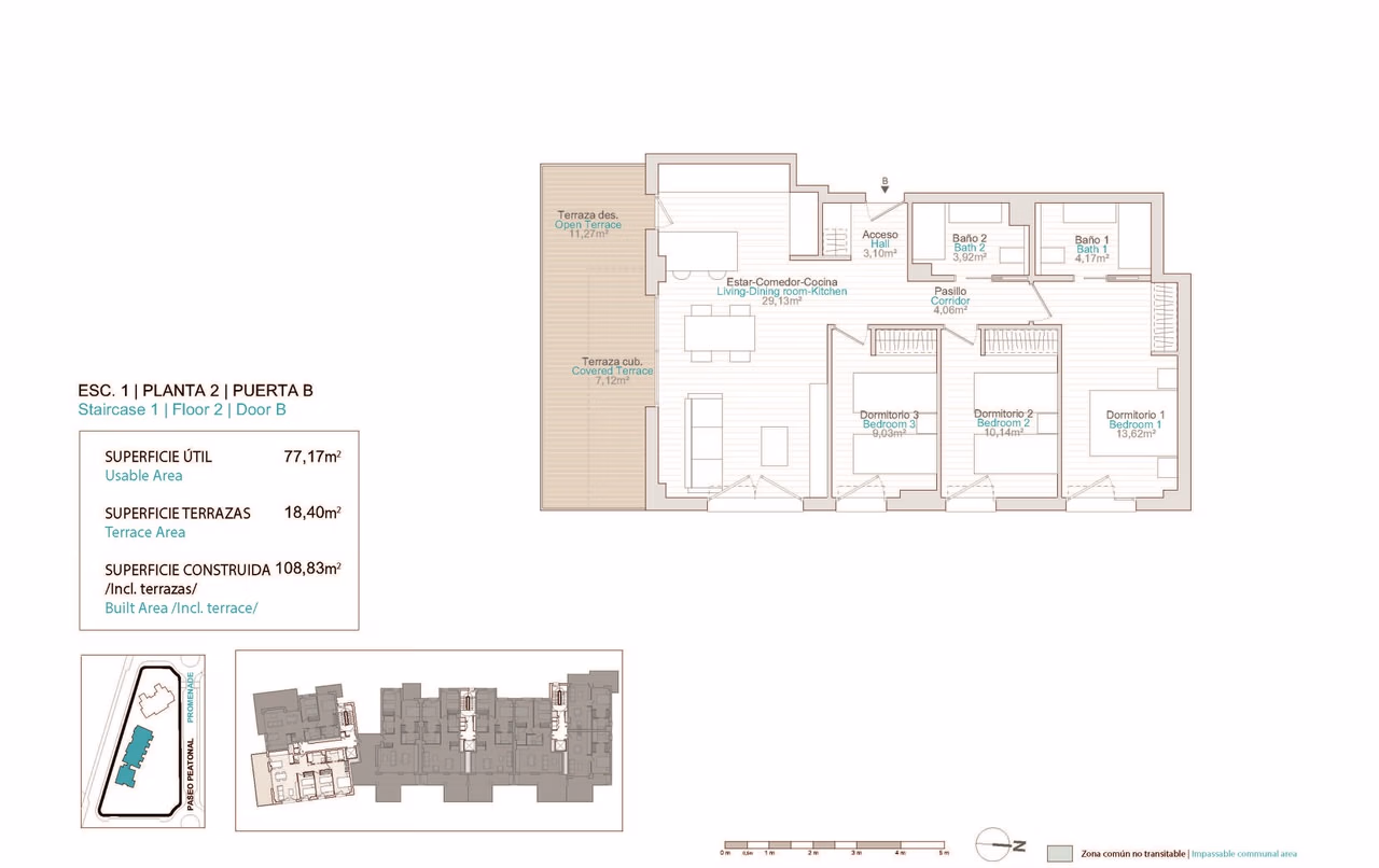 Апартаменты у моря, 3 спальни в Вильяхойосе · 108 m² - 15