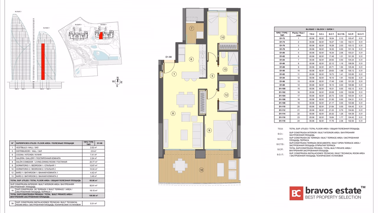 Апартаменты с 2 спальнями у пляжа Poniente, Бенидорм, 103 м² - 17