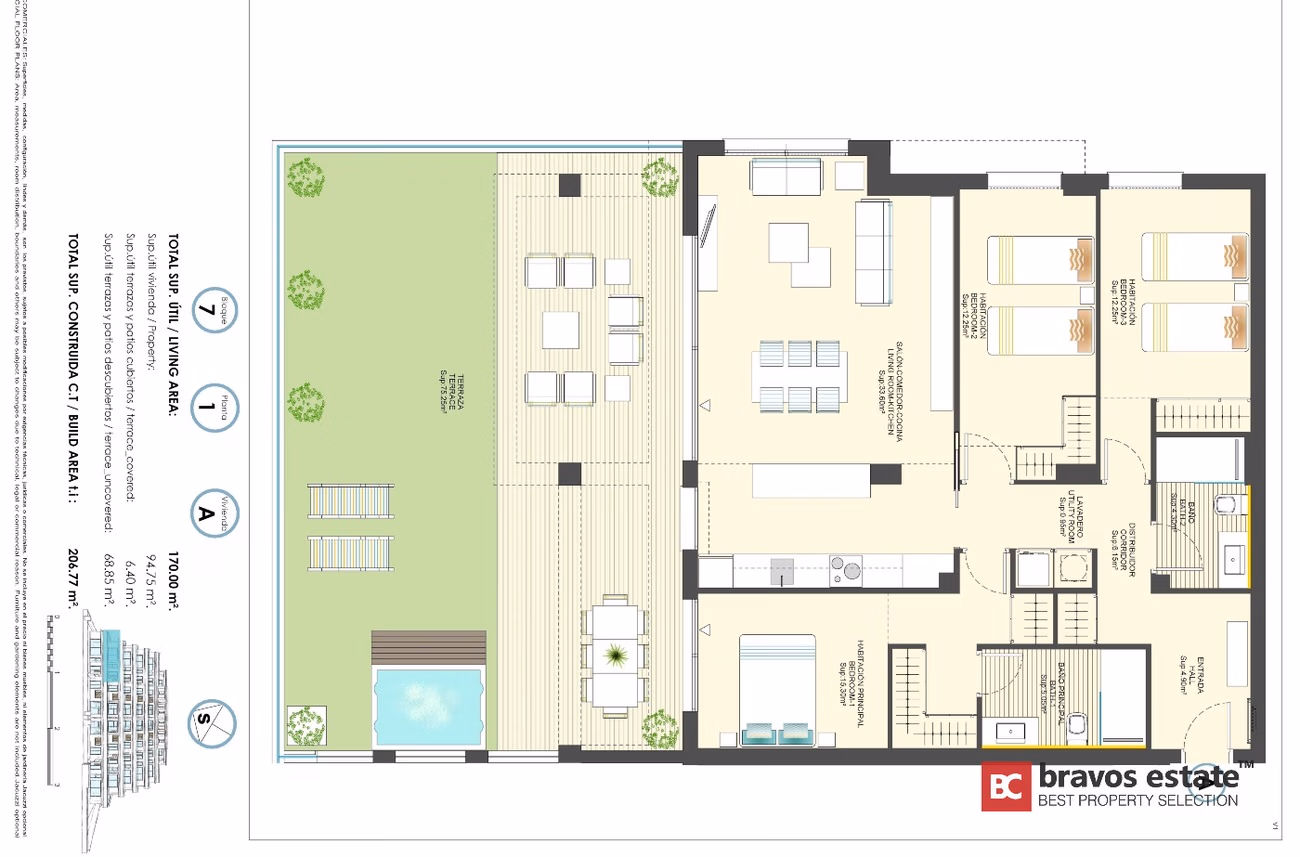 Просторные апартаменты, 3 спальни в Финестрате · 174 m² - 24