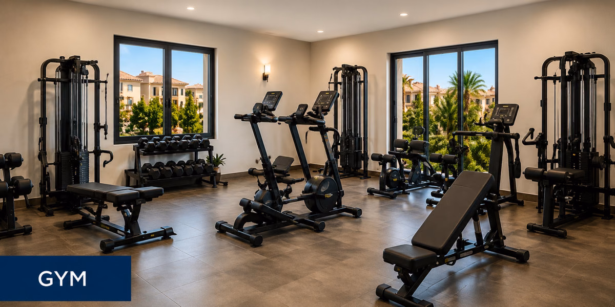 Спортзал с тренажёрами, Crystal Bay Suites Лос-Алькасарес