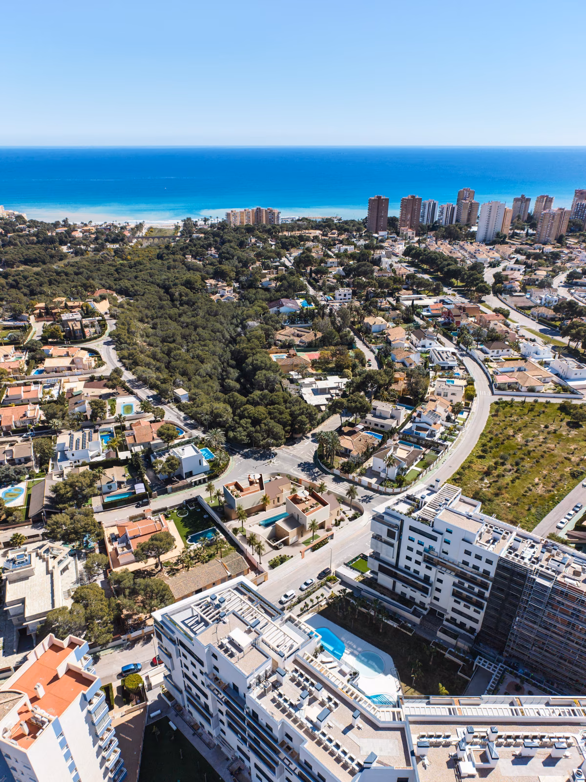 Campoamor с высоты, вид на побережье