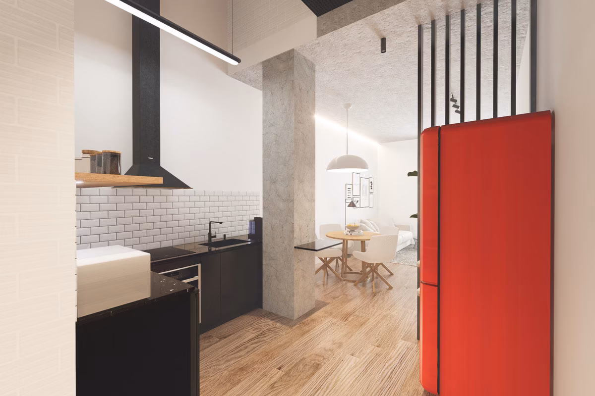 Спортзал в доме Lofts Aguilera