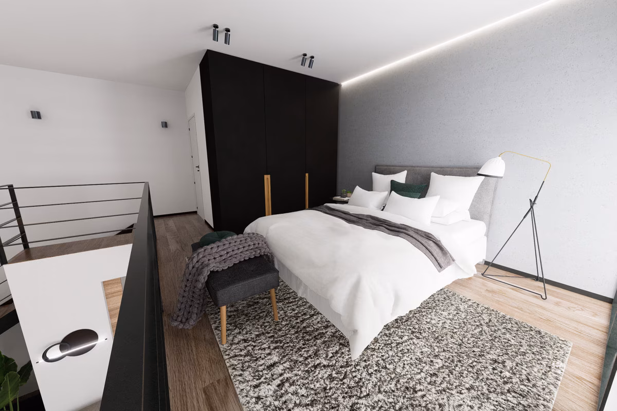 Спальня в лофте Lofts Aguilera