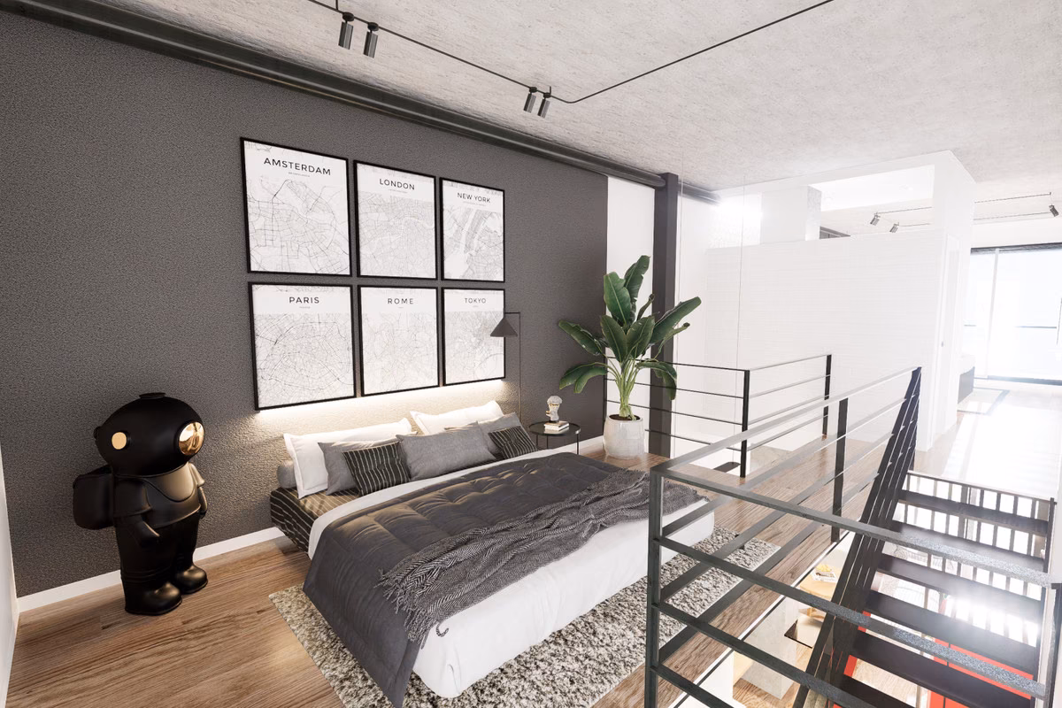 Спортзал в доме Lofts Aguilera