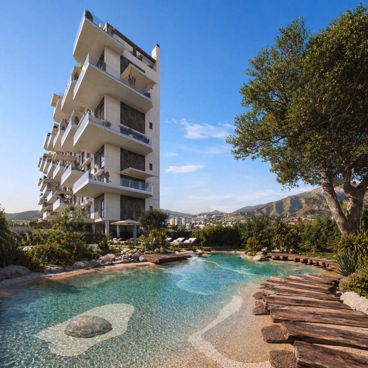 Zhiloi kompleks s lagunnym basseinom, La Cala de Finestrat ryadom s Benidorm