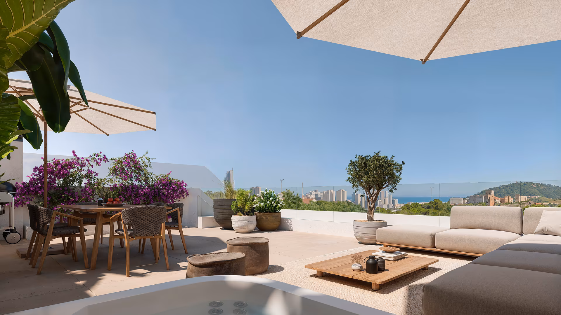 Экстерьер Residencial Sonne Finestrat с каскадными бассейнами