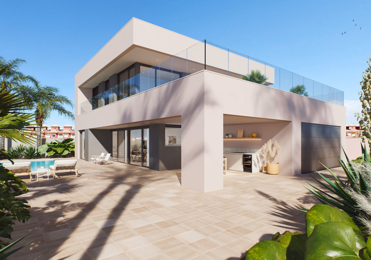 Задний фасад с крытой летней кухней, Villa Gladiolo