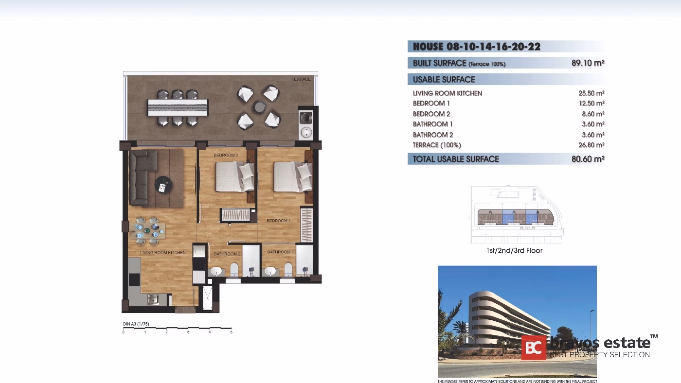 Апартаменты рядом с морем, 2 спальни в Ареналес-дель-Соль · 89 m² - 12